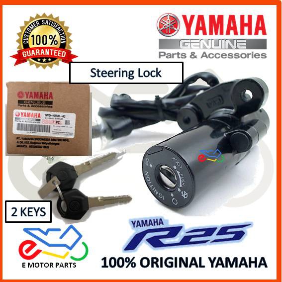 R25 MAIN SWITCH KEY ชุด KUNCI YZF R25 V1/V2 MAIN SWITCH STEERING LOCK 1WD-H2501-02