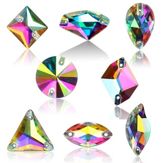 Qiao AAAAA ลูกปัดคริสตัล AB ประดับพลอยเทียม สไตล์บูติก สําหร…