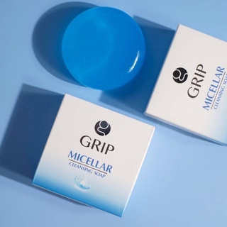 [เก็บโค้ดลดเพิ่ม‼️]GRIP MICELLAR CLEANSING SOAP สบู่ทำความสะอาดผิวหน้า ขจัดสิ่งสกปรกและความมัน(แถมตาข่ายตีฟอง)