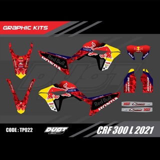 สติ๊กเกอร์วิบาก Honda CRF 300L 2021 ทั้งคัน Graphic kit สติ๊กเกอร์เคลือบเงา สุดคุ้ม