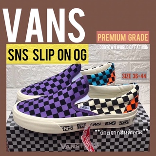 รองเท้า VANS CHECKERBOARD SNS SLIPON OG รองเท้าแวนส์พร้อมกล่อง