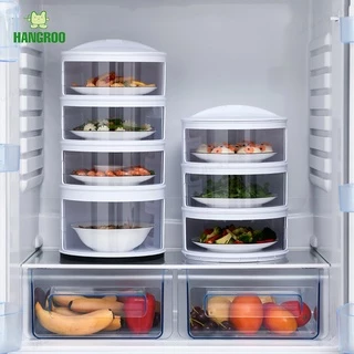 HANGROO ชั้นเก็บอาหาร 5 ชั้น (ประกอบเอง) คอนโดเก็บอาหาร สไลด์เปิด-ปิด ป้องกันเชื้อโรค