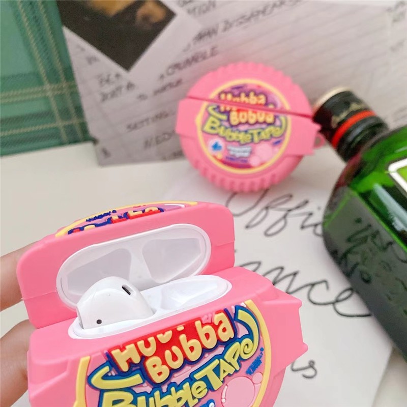 Airpods 4 กรณี creative hubba bubba เทปหมากฝรั่งฟองสําหรับ airpods pro gen 2 1 2 pro 3 ฝาครอบสีชมพูป