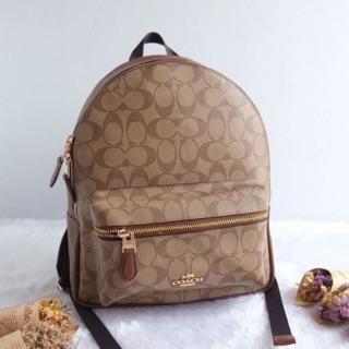 Coach F32200 medium charlie backpack  ขนาด 10 3/4" (L) x 12 1/2" (H) x 4" (W)