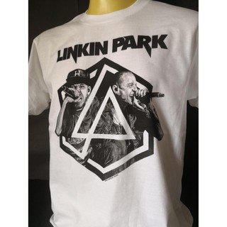 เสื้อยืดเสื้อวงนำเข้า Linkin Park Mike Shinoda Chester Bennington Nu Metal Hiphop Rock Rap Retro Style Vintage T-Shirt