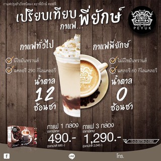 (แพ็ค 3 ก คุ้ม)กาแฟพี่ยักษ์ Peyuk Coffee กาแฟเพื่อสุขภาพ กาเเฟสมุนไพร ซ่อมแซมส่วมสึกหรอ ช่วยบำรุงข้อกระดูก และกล้ามเนื้อ