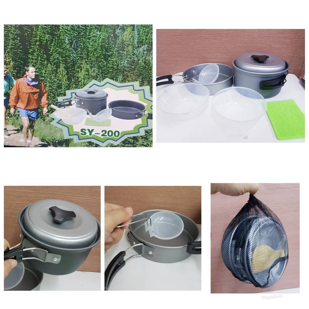 ดูภาพ CAM_อุปกรณ์แคมป์ปิ้ง ชุดครัว 6-in-1 ขนาดสำหรับ 2-3 คน ในชุดมีหม้อ กะทะ ถ้วย ตะหลิวไม้ ช้อนตัก หม้อสนาม Camping เพิ่มเติม CAM_อุปกรณ์แคมป์ปิ้ง ชุดครัว 6-in-1 ขนาดสำหรับ 2-3 คน ในชุดมีหม้อ กะทะ ถ้วย ตะหลิวไม้ ช้อนตัก หม้อสนาม Camping