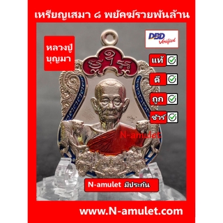 เหรียญหลวงปู่บุญมา รุ่น ๘ พยัคฆ์รวยพันล้าน เนื้ออัลปาก้า ลงยา 3 สี สุ่มโค้ด