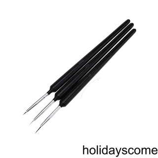 [HCLM] 3pcs/set Nail Art Painting Liner Brushes UV Gel Polish Tips French Lines Stripe Grid Petal Flower Dotting DIY