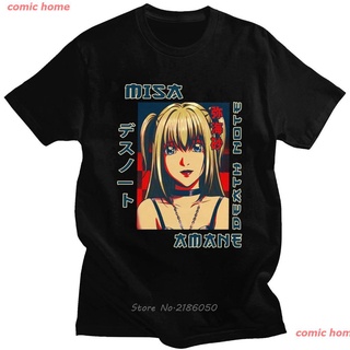 【100% cotton】comic home New เสื้อยืดแขนสั้นผ้าฝ้าย 100% พิมพ์ลาย Death Note Misa Amane สไตล์ญี่ปุ่นสําหรับผู้ชาย sale