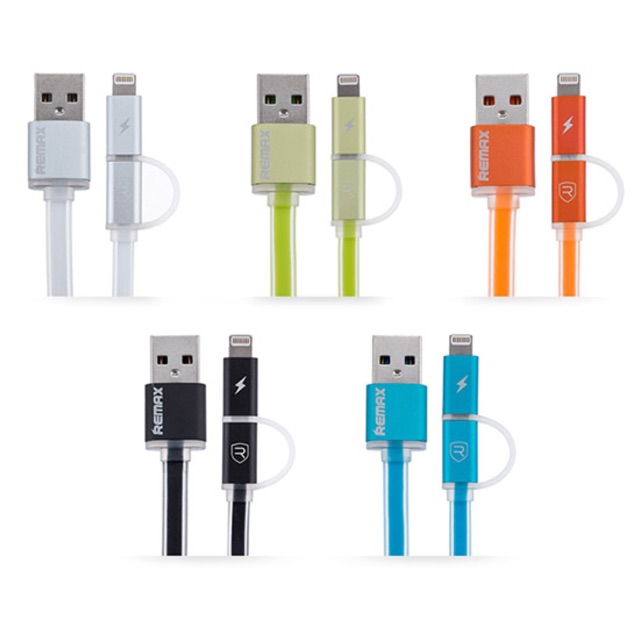 Remax Aurora 2 in 1 Micro USB+Iphone 6/5s/5 เชื่อมต่อได้ทั้ง Android และ iphone