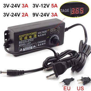 อะแดปเตอร์พาวเวอร์ซัพพลาย AC 100-240V to DC 3V 12V 24V 9V 1A 2A 3A 5A AC ปรับได้สําหรับไดร์เวอร์สายไฟ LED