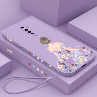 เคสโทรศัพท์มือถือ ซิลิโคนนิ่ม Tpu ลายดอกไม้ พร้อมสายคล้อง สําหรับ OPPO A91 F15 A59 F1S A83 F11 PRO F11 A9 A9x A53 2020 A32 A53S A15 A15S A35