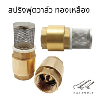 สปริงฟุตวาล์ว ทองเหลือง ฟุตวาล์วทองเหลือง และตะแกรงสแตนเลส (Brass Spring Foot Valve)