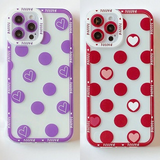 เคสมือถือ แบบนิ่ม ลายหัวใจ สีม่วง สีแดง ป้องกันเลนส์ สําหรับ VIVO Y53S Y51 Y51A Y31 2021 Y33S Y21S Y21 Y52 Y72 5G Y15S Y15A Y20 Y20i Y12S Y12A Y20s G Y30 Y50 Y30i Y12 Y15 Y17 U10