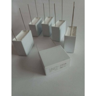 1UF 275V 1.0uK 275VAC MKP x2 คาปาซิเตอร์ MKP สีขาว (แพ็ค3ตัว) ขาห่าง22มิล C 1UF 1000nK 105PF Capacitor 1UF