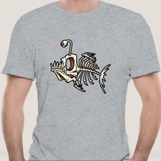 T-shirt  เสื้อยืด พิมพ์ลายกระดูกปลาตลก คุณภาพสูง แฟชั่นสําหรับผู้ชายS-5XL