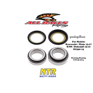 ชุดตลับลูกปืนคอ (Tapered Bearing) พร้อมซีลกันฝุ่น บนล่าง Ninja250, 300, 400 KTM Dukr390 15-16 Rc390 15 (22-2014)