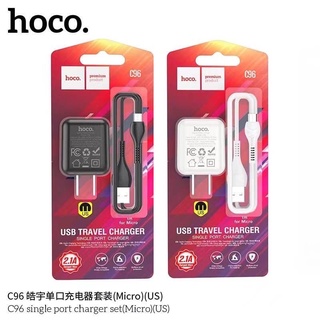 Hoco C96 ชุดชาร์จ หัว USB พร้อมสายชาร์จ Micro USB /Type-C /L Cable(ABC)