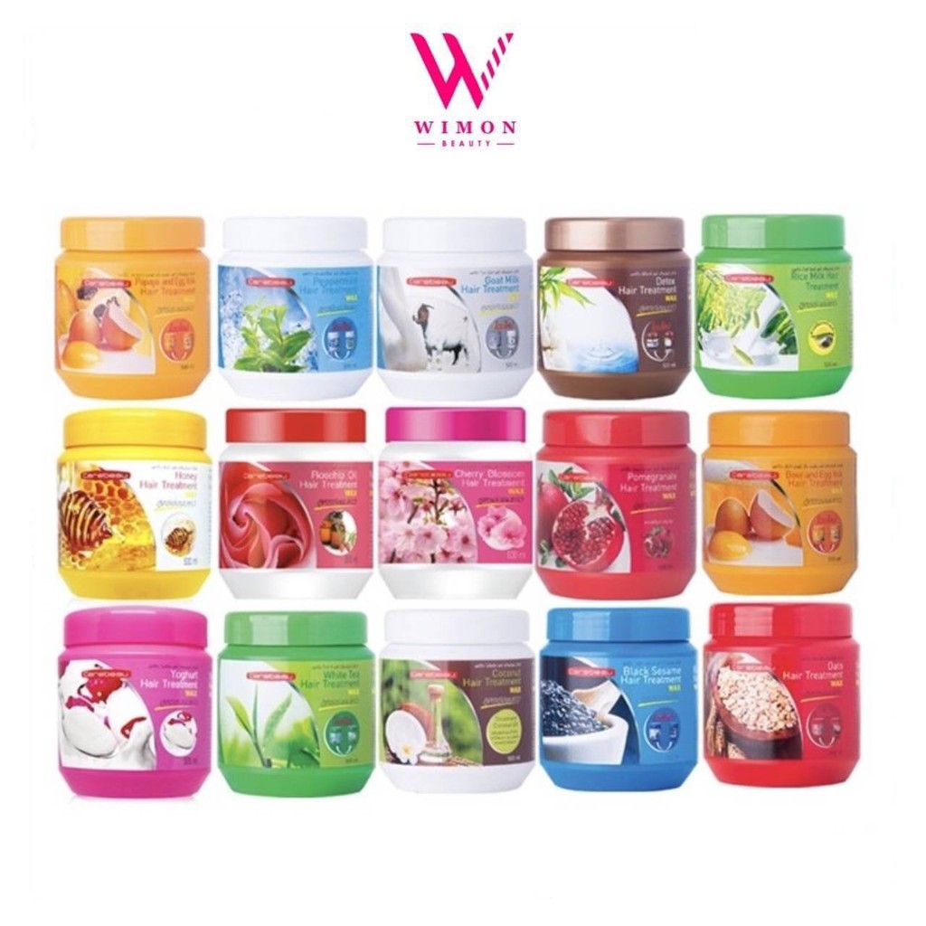 (แพ็คคู่) Carebeau hair treatment wax  แคร์บิว แฮร์ ทรีทเม้นต์ แว็กซ์ 500 ml. (ทุกสูตร)