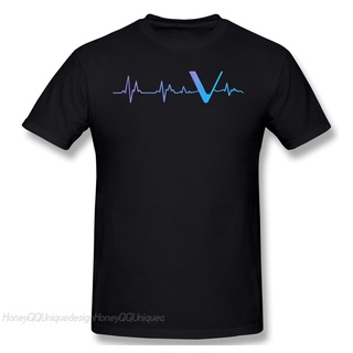 2022 VeChain Coin VET 2022 New Arrival TShirt The Heartbeat Of Every Cryptocurrency Lover Unique Design Crewneck Cotton