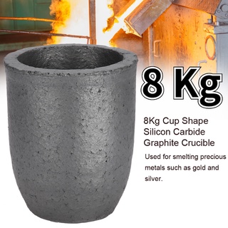 Silicon Carbide Graphite Crucible ถ้วยซิลิโคนคาร์ไบด์กราไฟท์เตาหลอมละลายนางฟ้า 8 กิโลกรัม