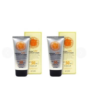 ครีมกันแดดเนื้อบางเบา 70มล. 3W CLINIC Intensive UV Sunblock Cream กันแดด พร้อมส่ง