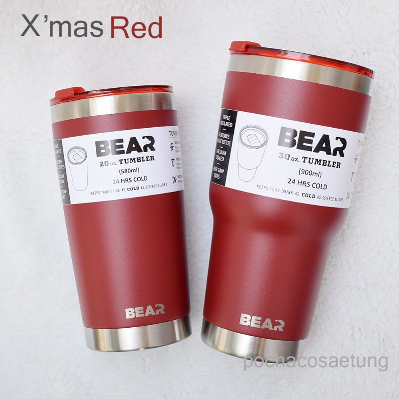 สลักชื่อฟรี!! แก้ว BEAR X’mas Color สีด้าน เก็บอุณหภูมิได้ยาวนาน ไม่มีไอน้ำ ของเเท้ ราคา ถูกที่สุด ดีลบีเคเค แกลเลอรีภาพที่ 2