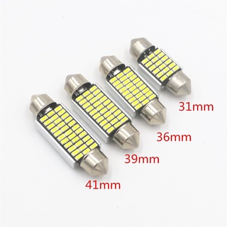 หลอดไฟอ่านหนังสือ LED SMD C10W C5W 31 มม. 36 มม. 39 มม. 41 มม. 3014 สําหรับติดตกแต่งภายในรถยนต์ 1 ชิ้น