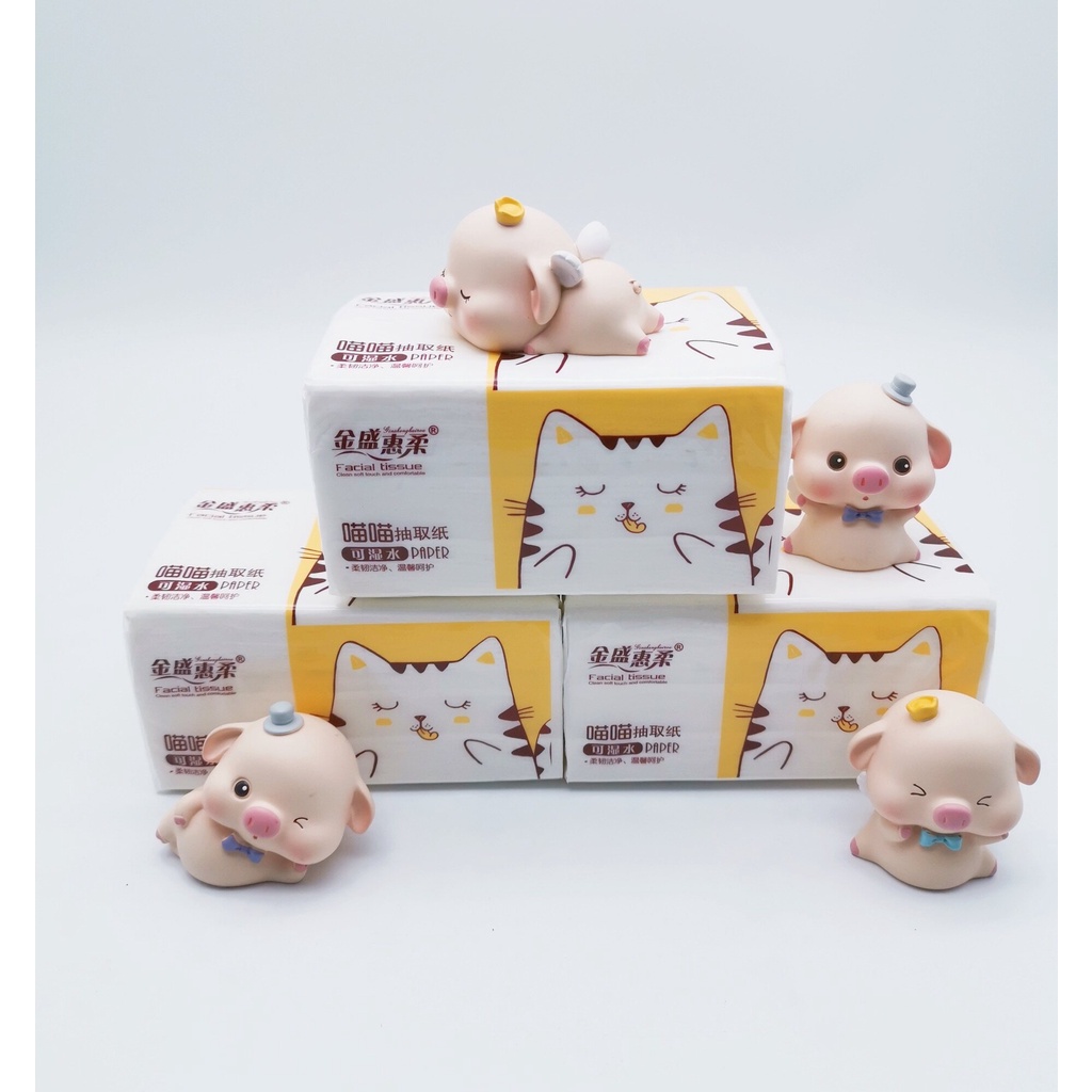 Feiyana-กระดาษทิชชู่ หนา 3 ชั้น กระดาษเช็ดหน้า กระดาษเช็ดมือ เหนียวนุ่ม ไม่เป็นขุย ไม่ยุ่ย JI-B8400