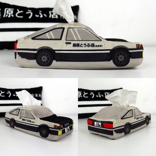 Initial D กระเป๋าใส่ทิชชู่ในรถยนต์กล่องที่วางแขนกล่องลิ้นชักที่บังแดดแขวนอุปกรณ์ตกแต่งภายในรถยนต์ AE86