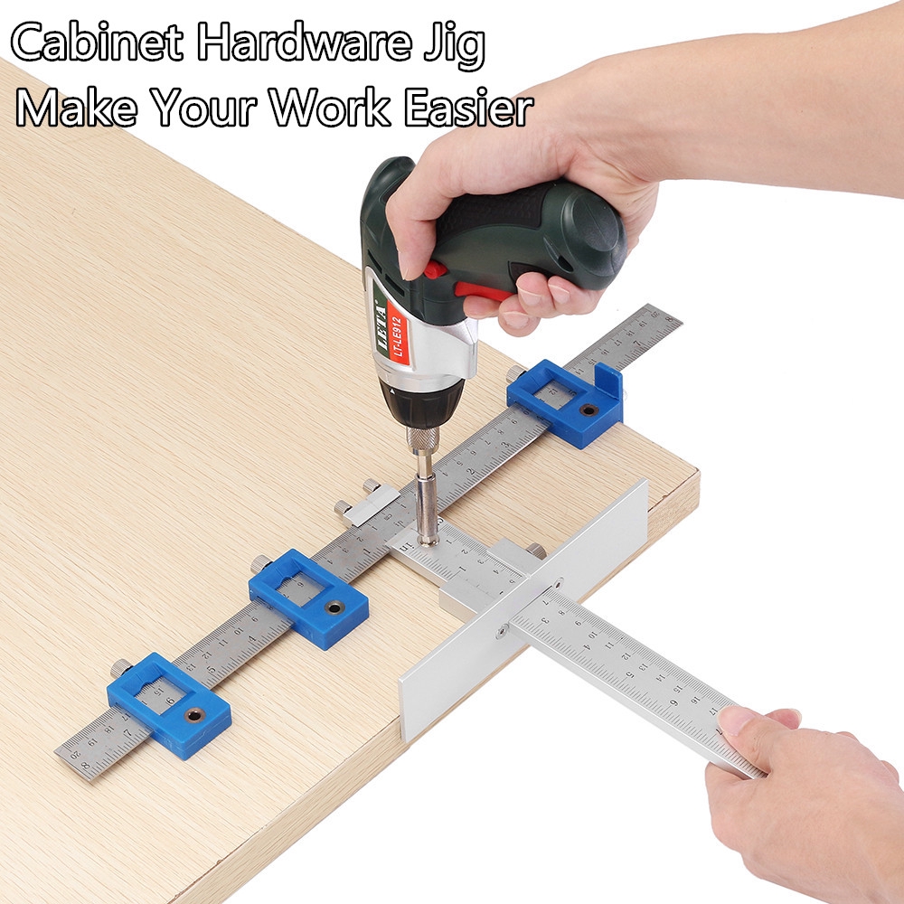 Drill Guide Position Cabinet Hardware Jig Aluminum Drawer Drilling