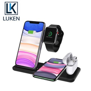 LUKEN Wireless Charger, 4 in 1 Wireless Charging เครื่องชาร์จไร้สาย Stand