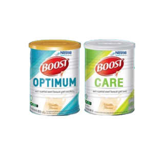 สั่งซื้อสูงสุด 6 กป.Nestle Boost Optimum / Care 800g. บูสท์ อาหารทางการแพทย์สูตรครบถ้วน มีเวย์โปรตีน สำหรับผู้สูงอายุ