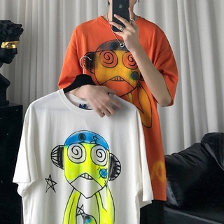 การ์ตูนแขนสั้นเสื้อยืด Tidal ยี่ห้อฮิปฮอปเส้นขยุกขยิกแขนสั้นแขนครึ่งความเห็นอกเห็นใจร้อยยอด H3