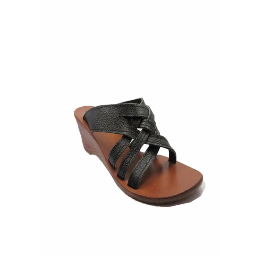 bezt me รองเท้าหนังแท้ ส้นแตะ รุ่น bs271 black