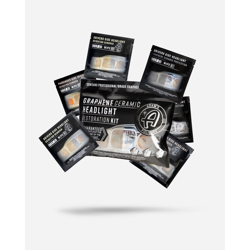 Adam's Graphene Ceramic Headlight Restoration Kit (Standard) สำหรับทำความสะอาดและเคลือบไฟหน้ารถยนต์แ