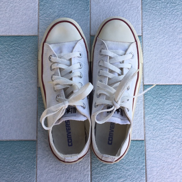 Converse All Star รองเท้าคอนเวิร์สแท้💯% มือสอง✌🏻 รองเท้าผ้าใบสีขาว