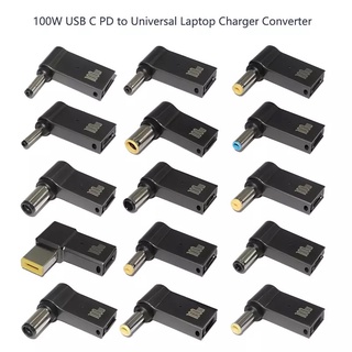 100W USB Type C To Dc Power Jack Connector USB C To Universal Laptop Power Adapter ปลั๊กแปลงasus Dell โน้ตบุ๊ค Lenovo