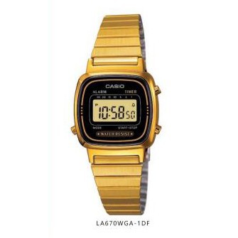 Casioของแท้ นาฬิกาผู้หญิง สายสแตนเลส รุ่น LA670WGA-1- สีทอง สวยมาก