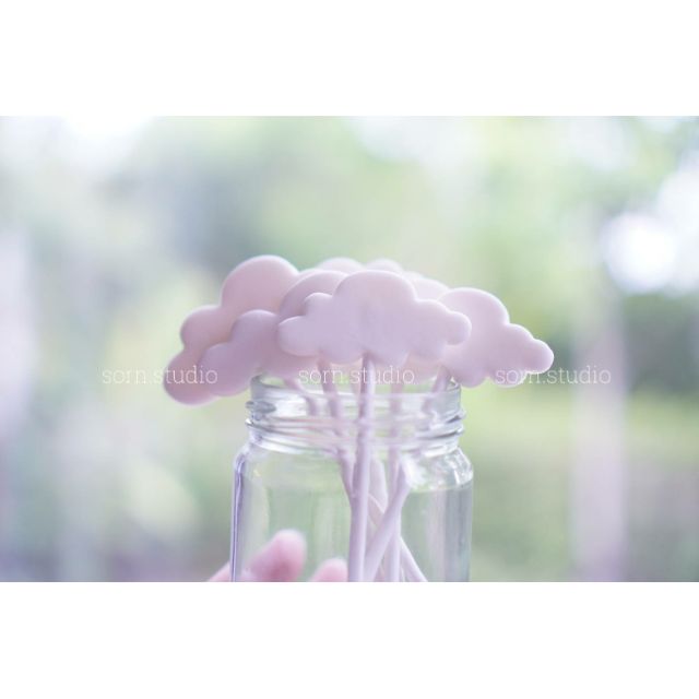Sorn Studio ฟองดอง ก้อนเมฆ พร้อมไม้ปักเค้ก (5 ก้าน/คละขนาด)