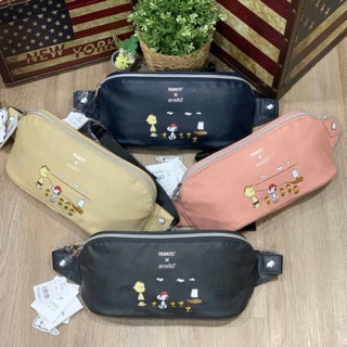 💕 Anello X Peanuts Leather Waist Bag รุ่น OS-S040