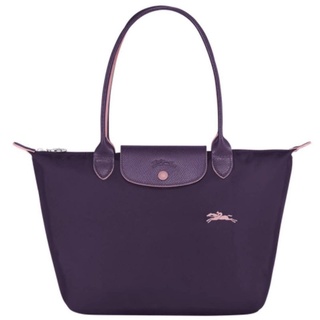 🎀 (สด-ผ่อน) กระเป๋า Longchamp Club size M long ปักม้า สีม่วง M long หูยาว ปักม้า