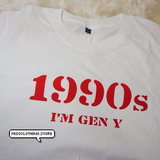 "1990s" เสื้อยืดสกรีน สวมใส่สบาย