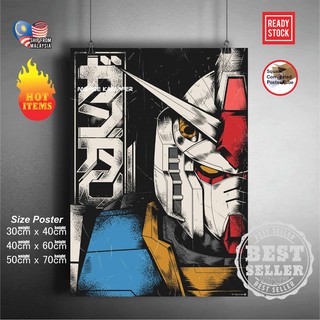 โปสเตอร์สติกเกอร์กันดั้ม 144 RX-78-2 RX78-2 RX78 2