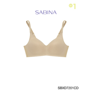 Sabina ซาบีน่า เสื้อชั้นใน Invisible Wire (ไม่มีโครง) รุ่น Perfect Bra รหัส SBXD7201CD สีเนื้อเข้ม