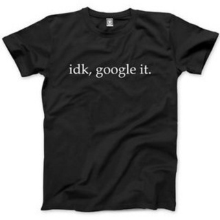 [100% Cotton] Idk google มัน เสื้อยืดลําลอง แขนสั้น พิมพ์ลาย lelaki สีดํา พลัสไซซ์ XS-3XL สําหรับผู้ชาย ผู้หญิง ของขวัญว