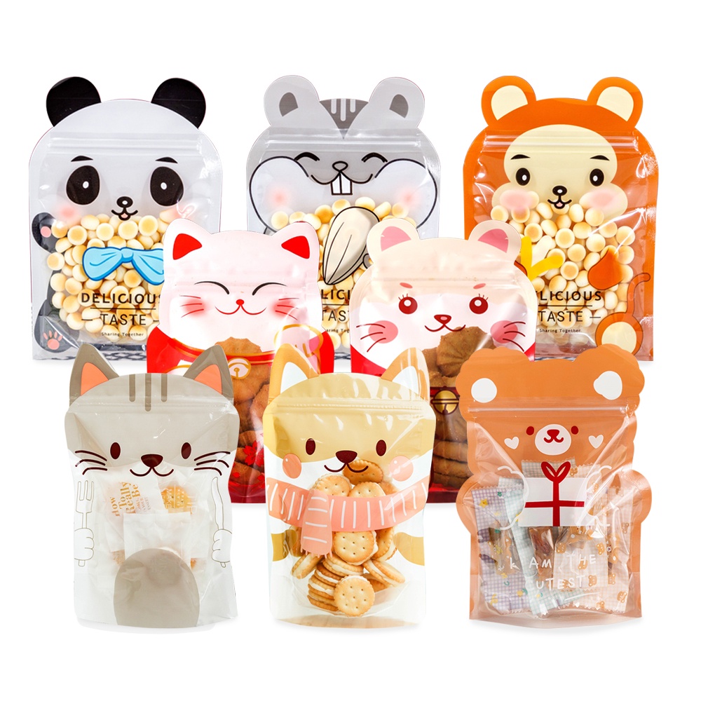 SC Paper-Pack ถุงพลาสติกขุ่น ตั้งได้ ซิปใส (แพ็ค 50 ใบ)