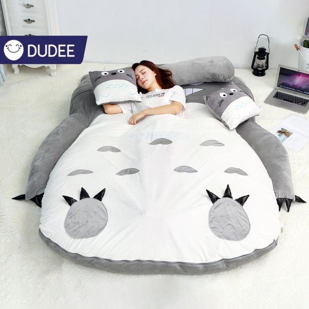 DUDEE ที่นอนโทโทโร่ ที่นอนน่ารัก เบาะที่นอน Totoro ที่นอนตุ๊กตาโทโทโร่ยักษ์ ที่นอน ขนาดใหญ่ กว้างถึง
