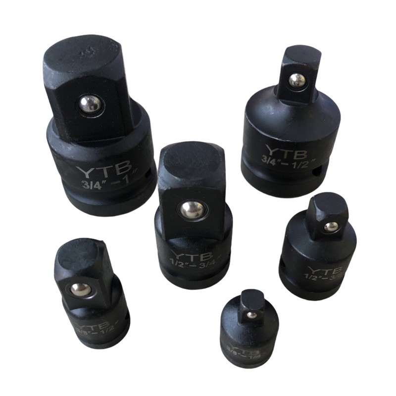 ตัวแปลงบล็ก ข้อต่อลูกบล็อก บล็อกข้อลด-ข้อเพิ่มขนาด ลูกบล็อก ขนาด 1” 3/4(6หุน) 1/2(4หุน) 3/8(3หุน) 1/